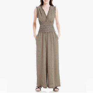 Max Studio Wide Leg Crepe Jumpsuit